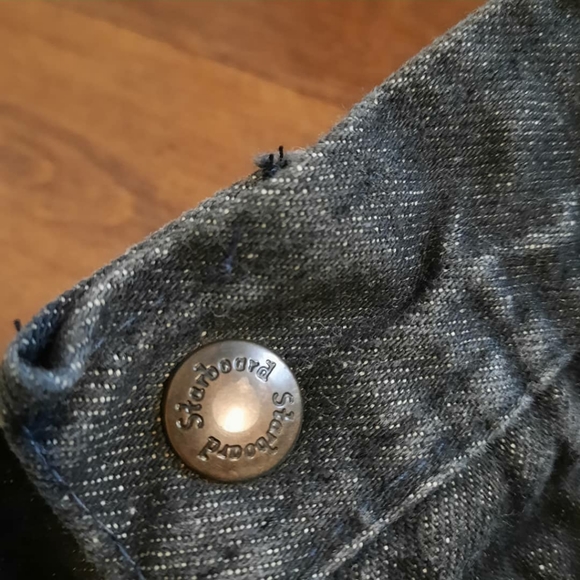 Vintage Starboard Dungaree charcoal denim skirt - Picture 2 of 10